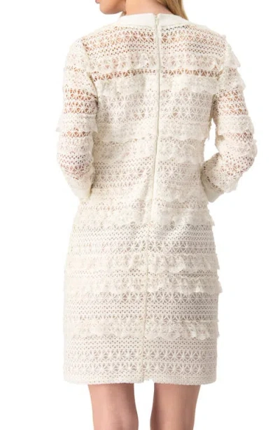 Ivonne Natural Lace Mini Dress In White