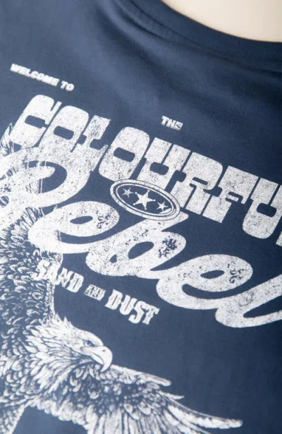 Colourful Rebel Sand And Dust Tour Loosefit Tee In Blue