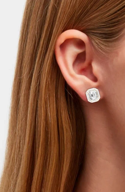 Goshwara Mélange Emerald-cut Stud Earrings In Gray