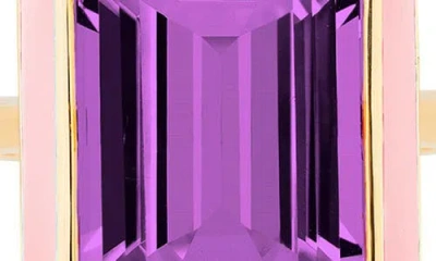 Goshwara Queen Emerald Cut Ring In Purple