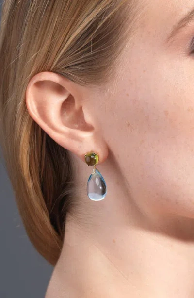 Goshwara Naughty Cabochon Drop Earrings In Blue