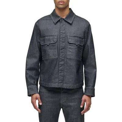 Hudson Jeans Coated Button-up Shirt In Gray