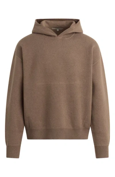Hudson Double Knit Hoodie In Brown