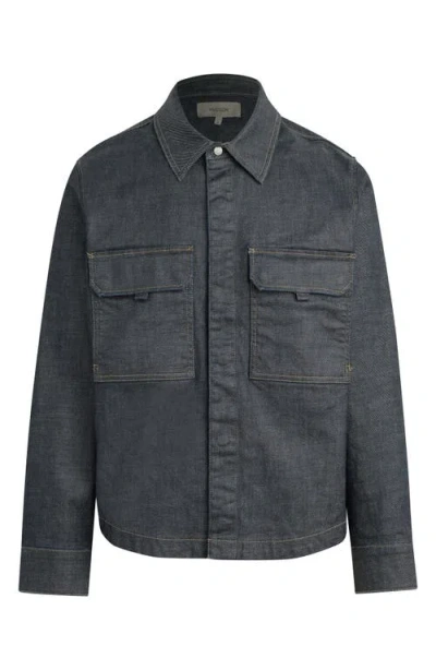 Hudson Jeans Coated Button-up Shirt In Gray