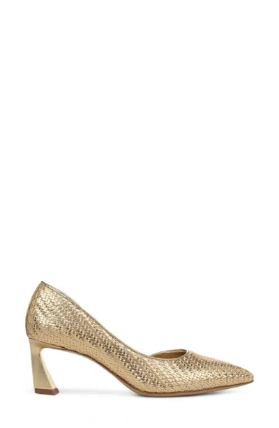 Sarto By Franco Sarto Tawny Pointed Toe Half D'orsay Pump In Gold