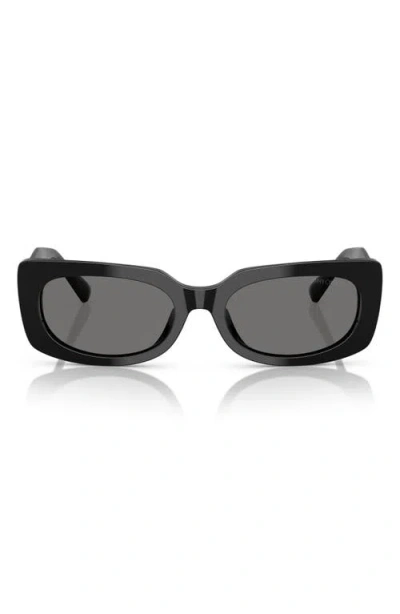 Jimmy Choo 54mm Polarized Pillow Sunglasses In Black