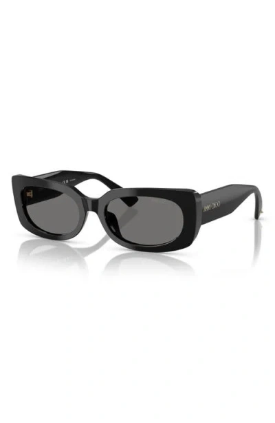 Jimmy Choo 54mm Polarized Pillow Sunglasses In Black