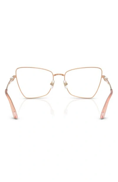 Jimmy Choo 56mm Irregular Optical Glasses In Gold