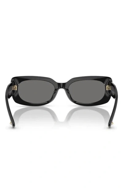 Jimmy Choo 54mm Polarized Pillow Sunglasses In Black