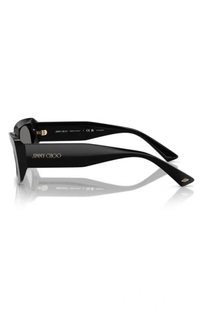 Jimmy Choo 54mm Polarized Pillow Sunglasses In Black