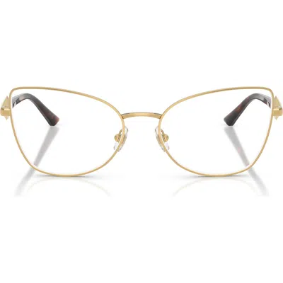Jimmy Choo 53mm Cat Eye Optical Glasses In Gold