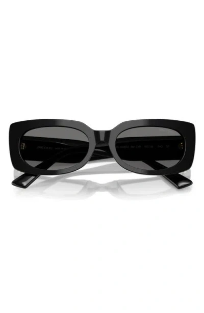 Jimmy Choo 54mm Polarized Pillow Sunglasses In Black
