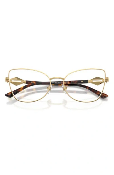 Jimmy Choo 53mm Cat Eye Optical Glasses In Gold