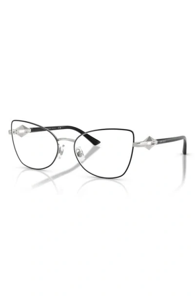 Jimmy Choo 55mm Cat Eye Optical Glasses In Black