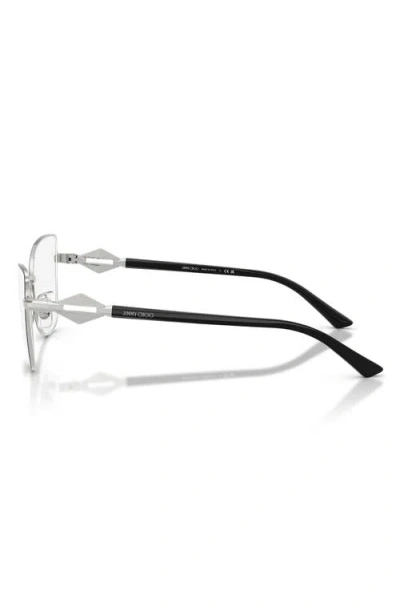 Jimmy Choo 55mm Cat Eye Optical Glasses In Black