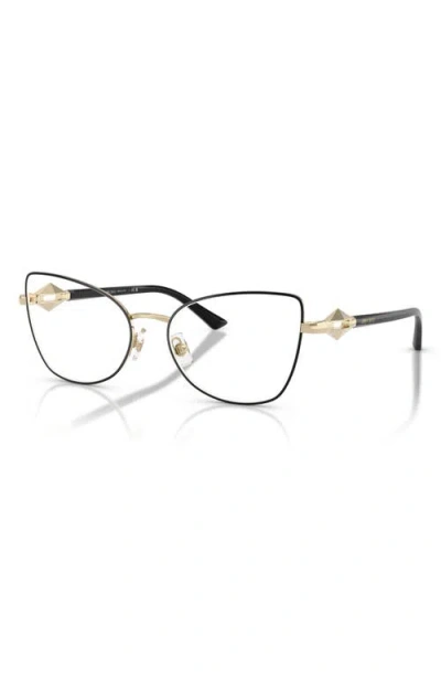 Jimmy Choo 53mm Cat Eye Optical Glasses In Black
