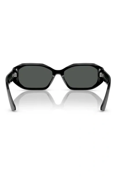 Jimmy Choo 56mm Oval Sunglasses In Black