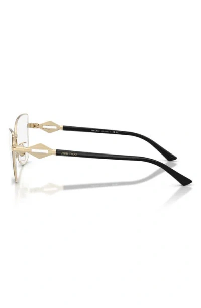 Jimmy Choo 55mm Cat Eye Optical Glasses In Black