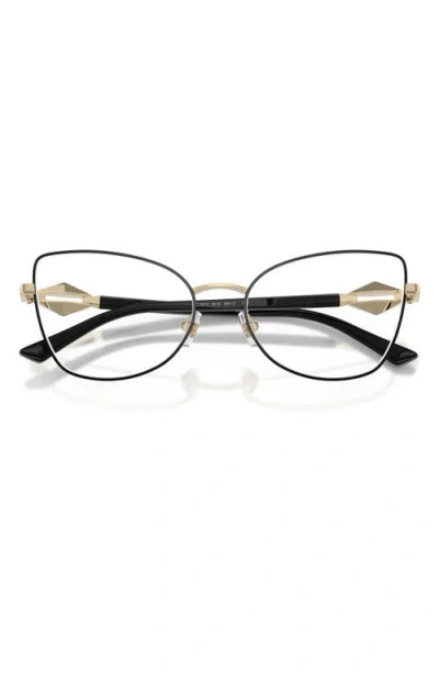 Jimmy Choo 55mm Cat Eye Optical Glasses In Black