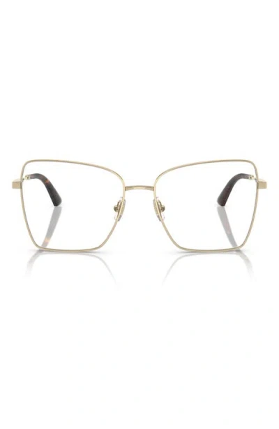 Jimmy Choo 55mm Pillow Optical Glasses In Gold