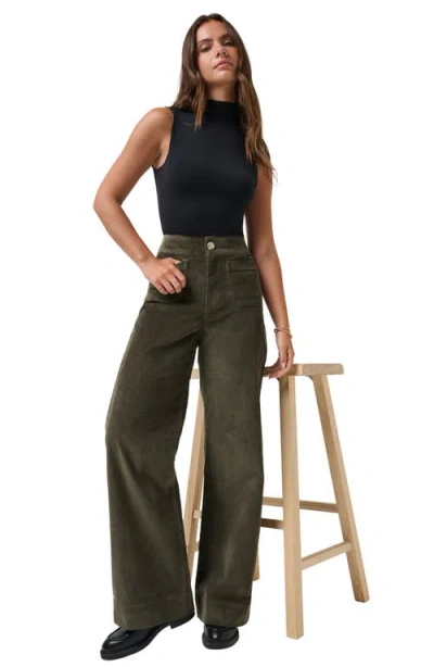 Travismathew Everyday Patch Pocket Cotton Blend Corduroy Pants In Green