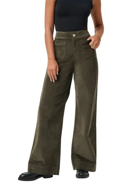 Travismathew Everyday Patch Pocket Cotton Blend Corduroy Pants In Green