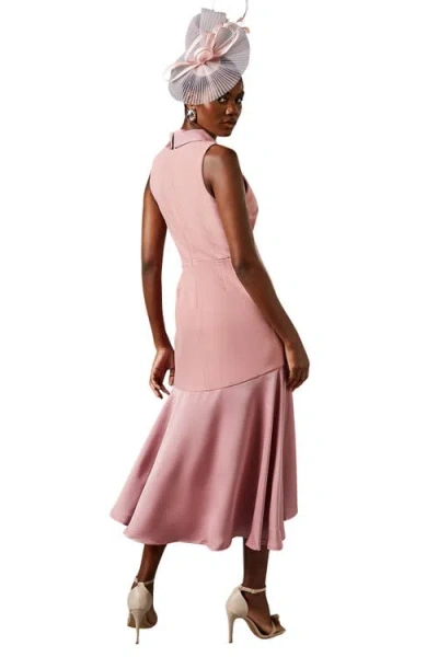 Coast Tux Sleeveless Midi Dress In Pink