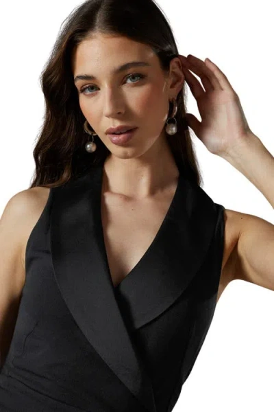 Coast Tux Sleeveless Midi Dress In Black