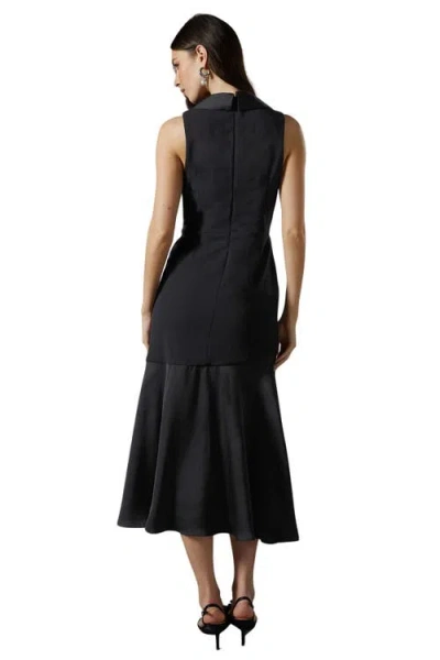 Coast Tux Sleeveless Midi Dress In Black