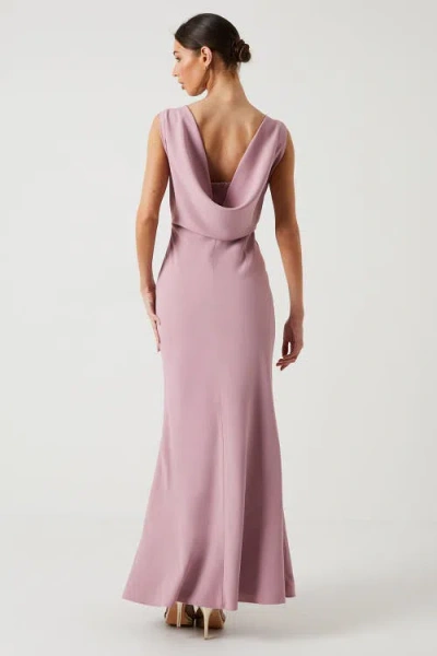 Coast Cowl Back Maxi Bridesmaid Dress In Pink