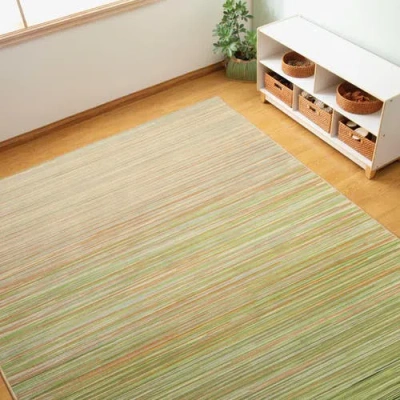 Kaplan Early Learning Company Sense Of Place Nature's Stripes Green Carpet In Green