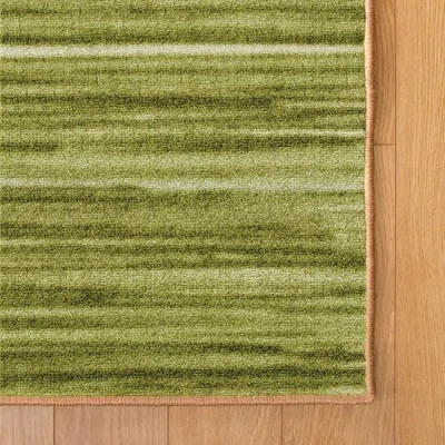 Kaplan Early Learning Company Sense Of Place Nature's Stripes Green Carpet In Green