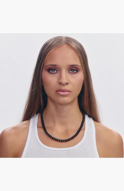 Shop Spicy Dan Alfie Black Onyx Gold Beaded Necklace In Multi