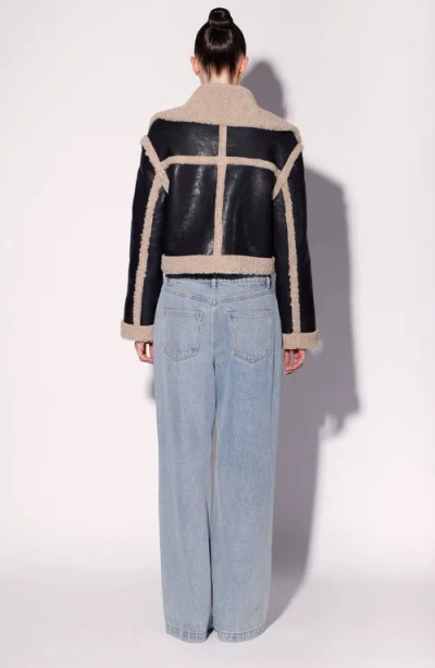 Walter Baker Helena Shearling Jacket In Multi