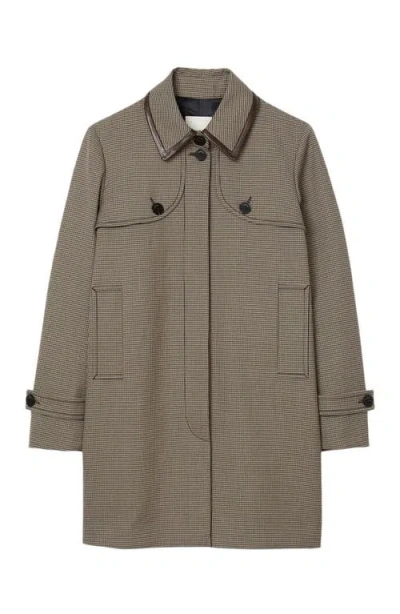 Sandro Houndstooth Trench In Gray