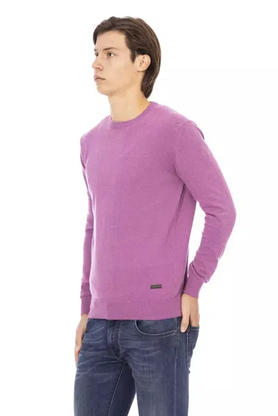 Baldinini Trend Violet Wool Sweater In Pink