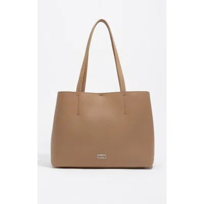 Bimba Y Lola Leather Chihuahua Shopper Bag In Brown