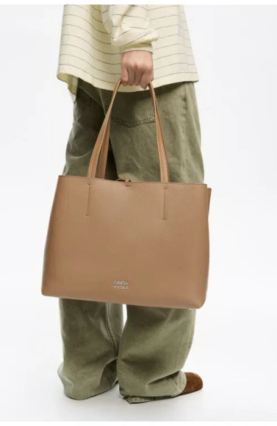 Bimba Y Lola Leather Chihuahua Shopper Bag In Brown