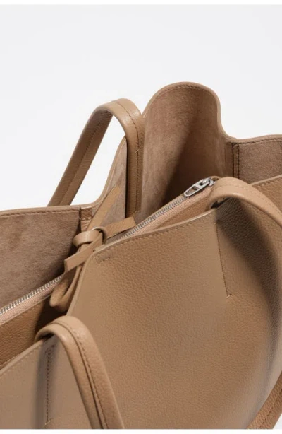 Bimba Y Lola Leather Chihuahua Shopper Bag In Brown