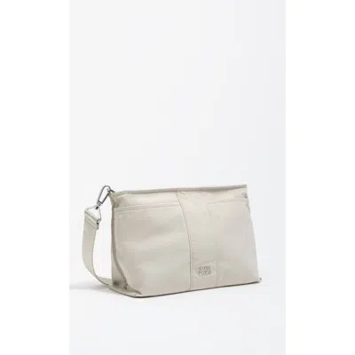 Bimba Y Lola Medium Nylon Trapezium Make-up Case In White