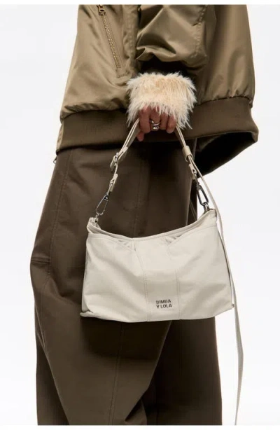 Bimba Y Lola Medium Nylon Trapezium Make-up Case In White