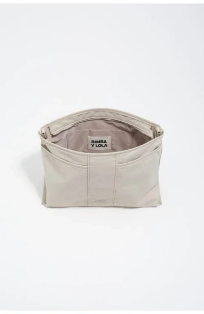 Bimba Y Lola Medium Nylon Trapezium Make-up Case In White