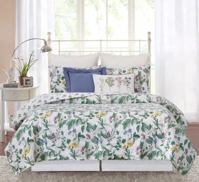 C & F Home C&f Home Marcy Blooms Bedding Quilt Set In Green