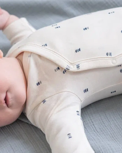 Colored Organics Organic Kai Kimono Bodysuit In Neutral