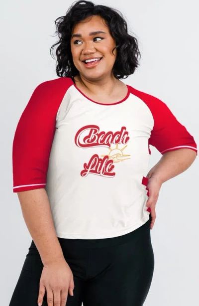 Calypsa Loose Fit Margaux Swim Top In Multi