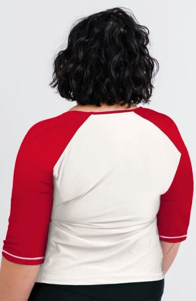 Calypsa Loose Fit Margaux Swim Top In Multi