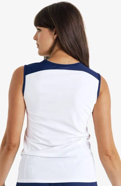 Calypsa Loose Fit Maya Swim Top In White