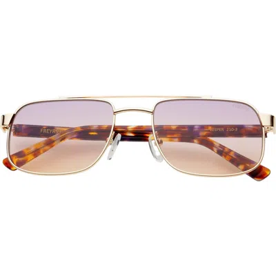 Freyrs Eyewear Vesper Aviator Sunglasses In Gold