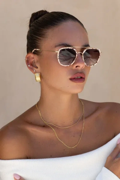 Freyrs Eyewear Weston Round Sunglasses In Brown