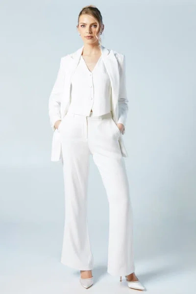 Coast Premium Flare Bridal Trousers In White